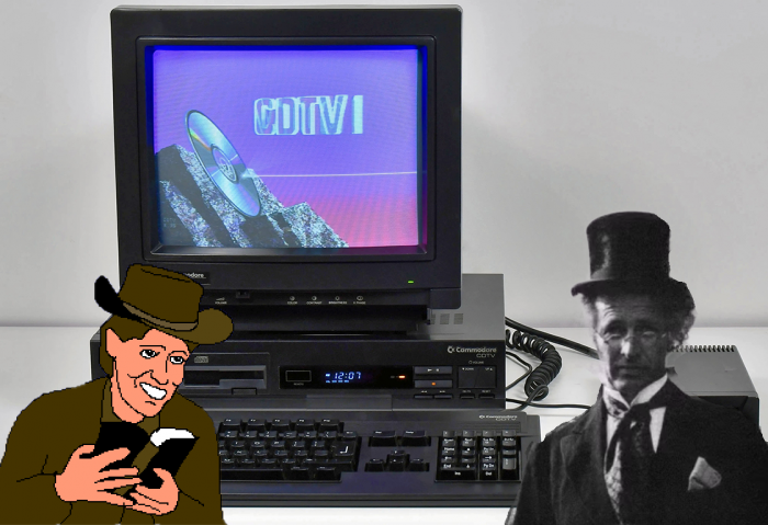 the-history-of-the-commodore-cdtv The history of the Commodore CDTV a CDTV with two characters in front